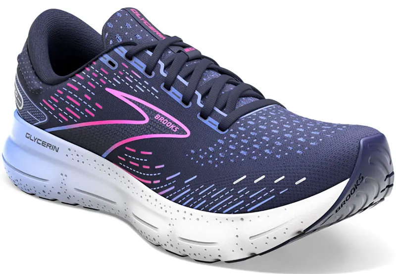 Brooks Women's Glycerin 20 Wide - Peacoat/Blue/Pink-2